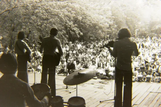 Парк, 1970я. “Летняя пляцоўка”. Фота Аляксандр Клімковіч, алічбоўка Леў Машкетаў.